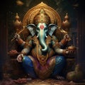 Lord Ganesha, Deva, Brahman Ganapatya, Saguna Brahman Panchayatana puja, in Hinduism, the elephant-headed god of wisdom Royalty Free Stock Photo