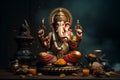 Lord Ganesha or Ganapati is leader of the Shivaganas in hinduism religion