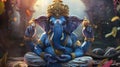 Lord Ganesha, Ganesha is a Hindu god, Generative AI illustrations