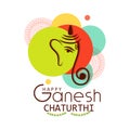 Lord Ganesha in paint style Ganesh Chaturthi Royalty Free Stock Photo