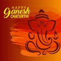 Lord Ganesha in paint style Ganesh Chaturthi Royalty Free Stock Photo