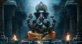 Lord ganesha sculpture in temple. Lord ganesh festival