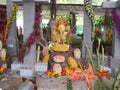 Bangalore, Karnataka, India - August 11, 2008 Lord Ganesha statue made by using vegetables at Lalbagh Botanical Garden
