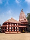 Lord ganesha god temple in ganapatipule, Maharashtra on a clear background of nice cloudy sky.