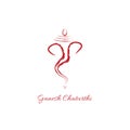 Lord Ganpati abstract background for Ganesh Chaturthi festival of India