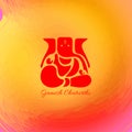 Lord Ganpati abstract background for Ganesh Chaturthi festival of India