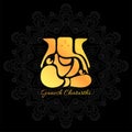 Lord Ganpati abstract background for Ganesh Chaturthi festival of India