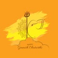 Lord Ganpati abstract background for Ganesh Chaturthi festival of India