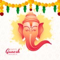 Lord ganpati background for ganesh chaturthi holiday card background Royalty Free Stock Photo