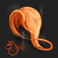 Lord Ganpati background for Ganesh Chaturthi with message in Hindi Ganapati Royalty Free Stock Photo