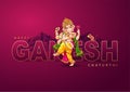 Lord Ganpati on Ganesh Chaturthi background. abstract vector illustration design Royalty Free Stock Photo
