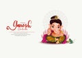 Lord Ganpati on Ganesh Chaturthi background. abstract vector illustration design Royalty Free Stock Photo