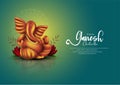 Lord Ganpati on Ganesh Chaturthi background. abstract vector illustration design Royalty Free Stock Photo