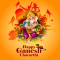 Lord Ganpati on Ganesh Chaturthi background