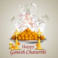 Lord Ganpati on Ganesh Chaturthi background