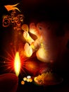 Lord Ganpati on Ganesh Chaturthi background