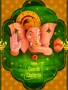 Lord Ganpati on Ganesh Chaturthi festival background