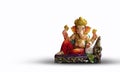 Lord Ganpati, happy Ganesh Chaturthi ,Ganpati on White Background Royalty Free Stock Photo