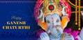 Lord Ganpati idol for Happy Ganesh Chaturthi festival of India