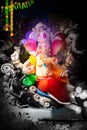 Lord Ganpati idol for Happy Ganesh Chaturthi festival of India