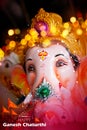 Lord Ganpati idol for Happy Ganesh Chaturthi festival of India