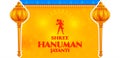 Lord Hanuman on abstract background for Hanuman Jayanti festival of India Royalty Free Stock Photo