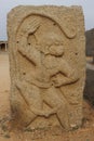 Lord Hanuman carving - Hazararama temple, Hampi, Karnataka, India Royalty Free Stock Photo