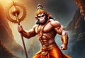 Lord Hanuman Jayanti festival of India. Generative AI Royalty Free Stock Photo