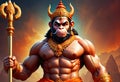 Lord Hanuman Jayanti festival of India. Generative AI Royalty Free Stock Photo