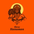Lord Hanuman for Hanuman Jayanti Janmotsav celebration background for religious holiday of India