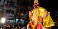 lord hanuman statue on road show during dussehra festival rally program in India