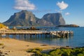 Lord Howe Island Lagoon and Jetty Royalty Free Stock Photo