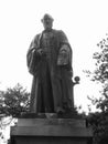 Lord Kelvin statue in the Botanic Gardens in Belfast Royalty Free Stock Photo