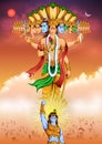 Lord Krishana showing Vishvarupa Darshan