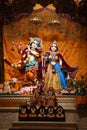 Lord Krishna and Radha idol ISKCON Temple. Royalty Free Stock Photo
