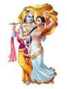 Lord krishna with Radha ji, radha-krishan Royalty Free Stock Photo