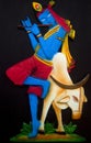 Lord Krishna sitting on the cow Royalty Free Stock Photo