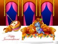 Lord Krishna stealing makhaan in Happy Janmashtami