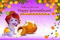 Lord Krishna stealing makhaan in Happy Janmashtami