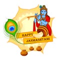 Lord Krishna stealing makhaan in Happy Janmashtami