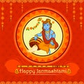 Lord Krishna stealing makhaan in Happy Janmashtami