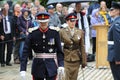 Lord Lieutenant of Hampshire inspecting a military parade Royalty Free Stock Photo