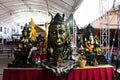 Lord Maha Phrom Brahma hindu deity god angel and Goddess Kali in shrine for thai people travelers travel visit praying blessing