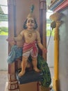 Lord muruga stone carving statue