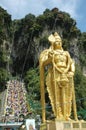 Lord Murugan Statue at Batu Caves Thaipusam Royalty Free Stock Photo