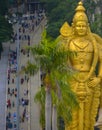 Lord Murugan Statue and Stairs to Batu Caves Kuala Lumpur Malaysia Royalty Free Stock Photo