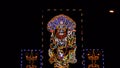 Lord Narasimha lit with led lighting