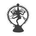 Lord Nataraj`s shiva statue vector. dancing Nataraj Shiva icon