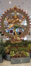 Chennai Airport dancing lord Nataraj statue. Amazing curvy pose statue.