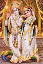 Lord Radha Krishna Beautiful wallpaper with background Royalty Free Stock Photo